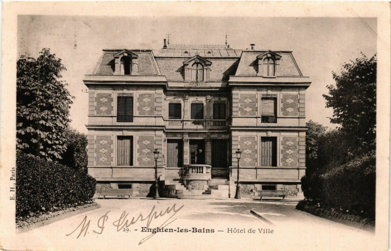 Carte postale ancienne Enghien-les-Bains - Hotel de Ville à Enghien-les-Bains