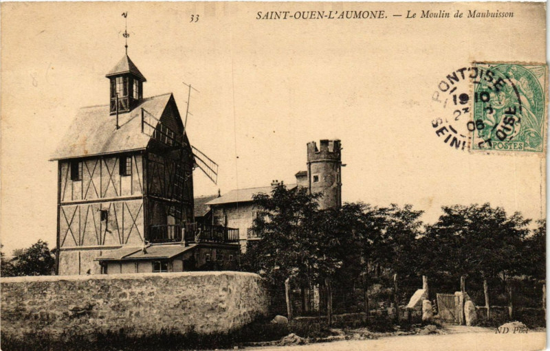 Carte postale ancienne Saint-Ouen-L'Aumone - Le Moulin de Maubuisson à Saint-Ouen-l'Aumône