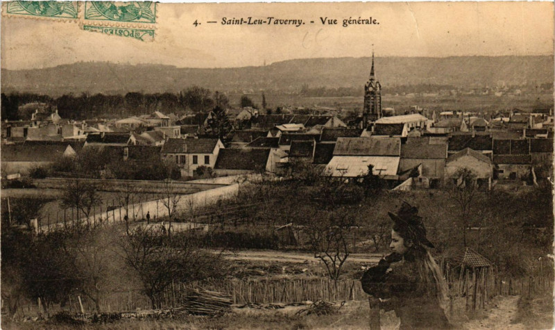 Carte postale ancienne Saint-Leu-Taverny - Vue Generale à Taverny