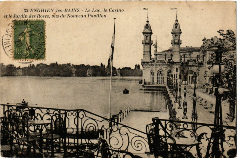 Carte postale ancienne Enghien-les-Bains - Le Lac, Le Casino à Enghien-les-Bains