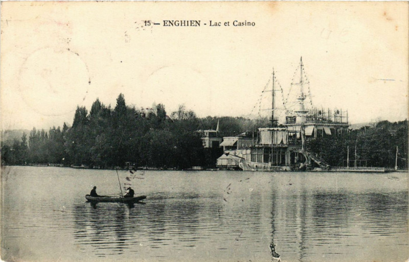 Carte postale ancienne Enghien-les-Bains - Lac et Casino à Enghien-les-Bains