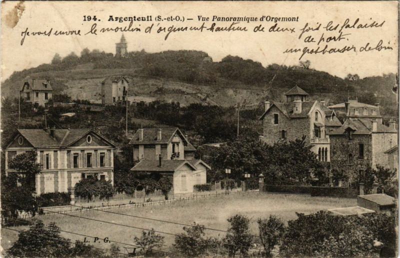 Carte postale ancienne Argenteuil - Vue Panoramique d'Orgemont à Argenteuil