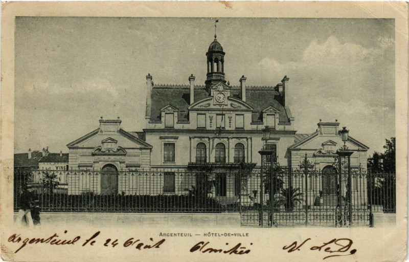 Carte postale ancienne Argenteuil - Hotel-de-Ville à Argenteuil