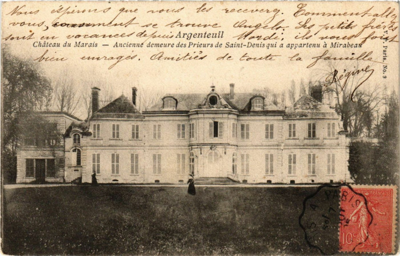 Carte postale ancienne Argenteuil - Chateau du Marais à Argenteuil