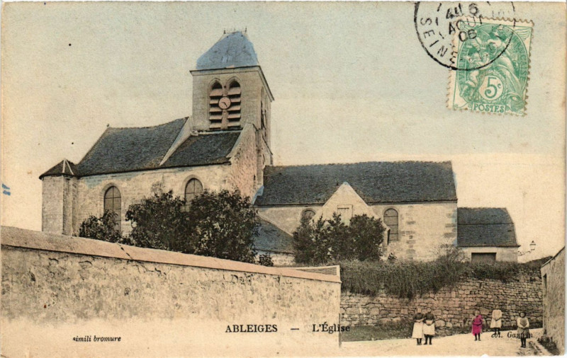 Carte postale ancienne Ableiges- L'Eglise à Ableiges