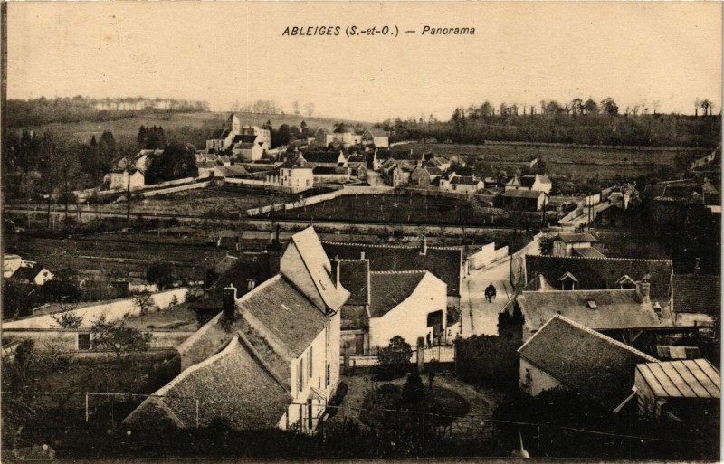 Carte postale ancienne Ableiges - Panorama à Ableiges