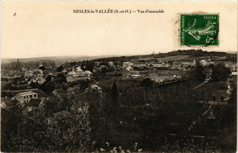 Carte postale ancienne Nesles-la-Vallee - Vue d'Ensemble à Nesles-la-Vallée