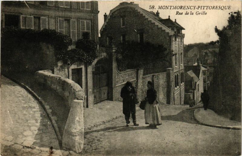 Carte postale ancienne Montmorency-Pittoresque - Rue de la Grille à Montmorency
