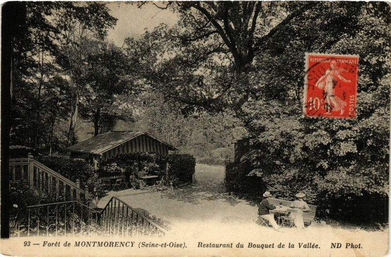 Carte postale ancienne Montmorency - Restaurant du Bouquet de la Vallée à Montmorency
