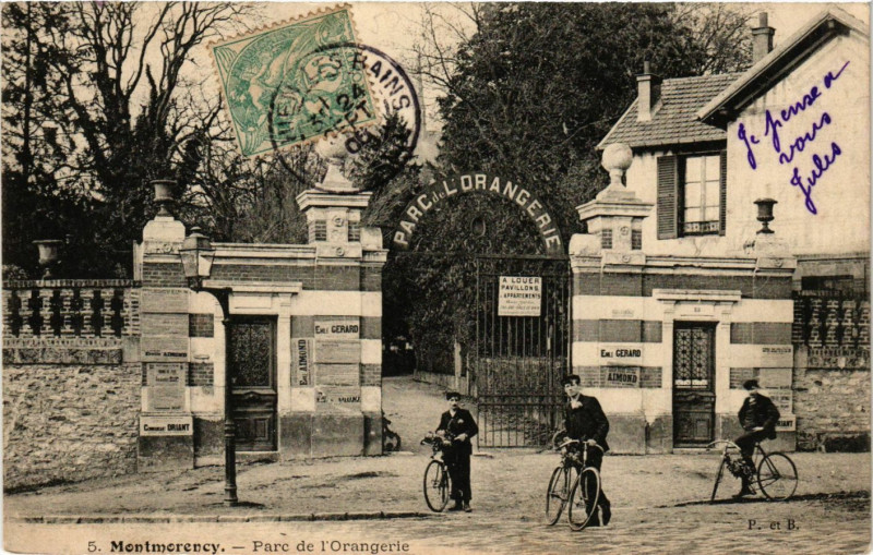 Carte postale ancienne Montmorency - Parc de l'orangerie à Montmorency