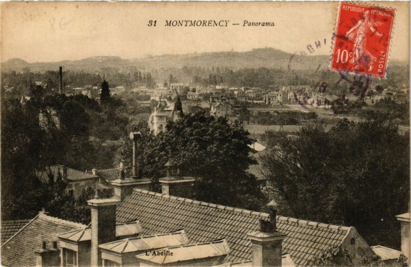 Carte postale ancienne Montmorency - Panorama à Montmorency