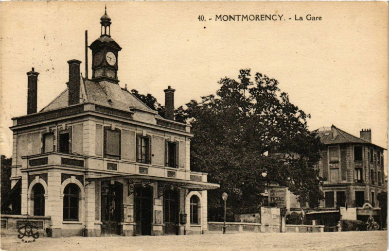 Carte postale ancienne Montmorency - La Gare à Montmorency