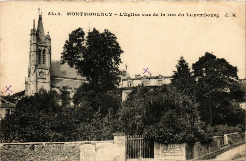 Carte postale ancienne Montmorency - L'Eglise à Montmorency