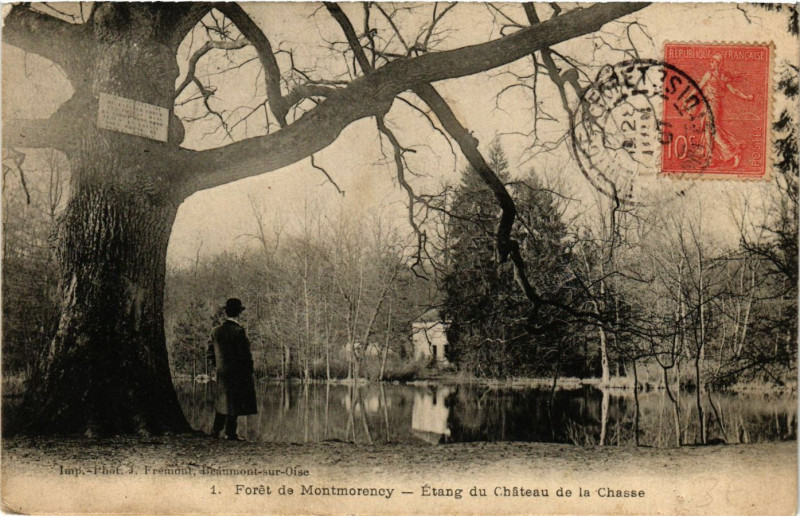 Carte postale ancienne Montmorency - Foret de Montmorency - Etang du Chateau de la Chasse à Montmorency