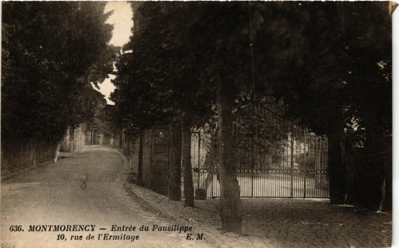 Carte postale ancienne Montmorency - Entrée du Pausilippe à Montmorency