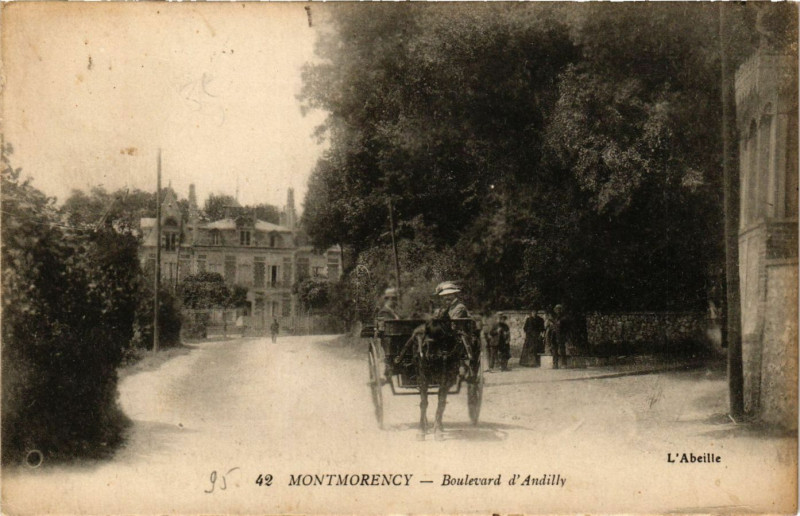 Carte postale ancienne Montmorency - Boulevard d'Andilly à Montmorency