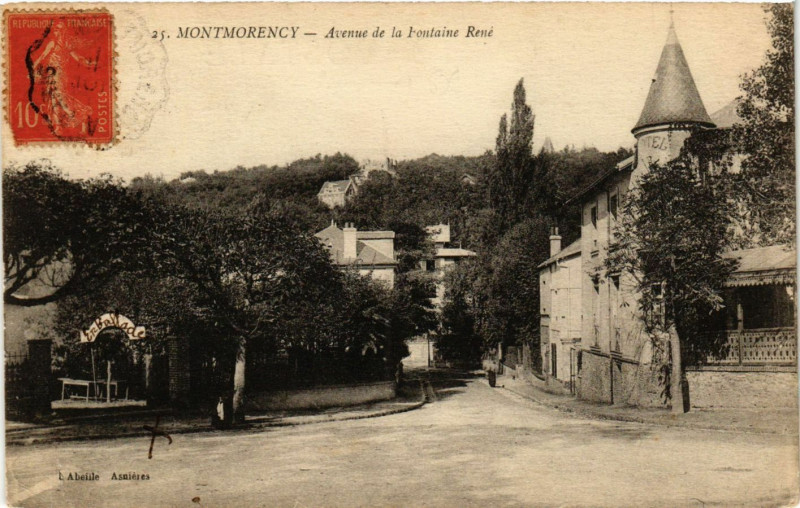 Carte postale ancienne Montmorency - Avenue de la Fontaine Rene à Montmorency
