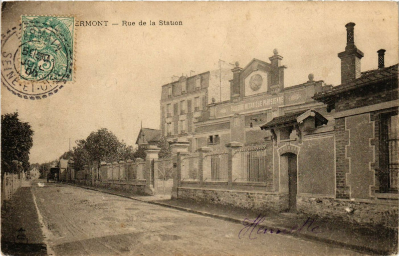 Carte postale ancienne Ermont - Rue de la Station à Ermont