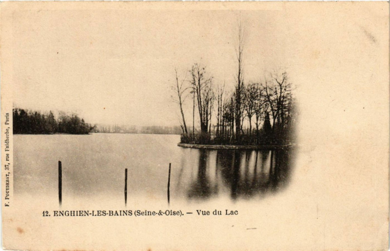 Carte postale ancienne Enghien-les-Bains - Vue du Lac à Enghien-les-Bains