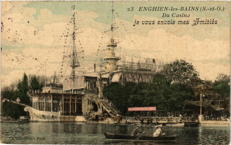 Carte postale ancienne Enghien-les-Bains - Du Casino à Enghien-les-Bains