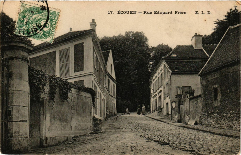 Carte postale ancienne Ecouen - Ecouen - Rue Edouard Frere à Écouen