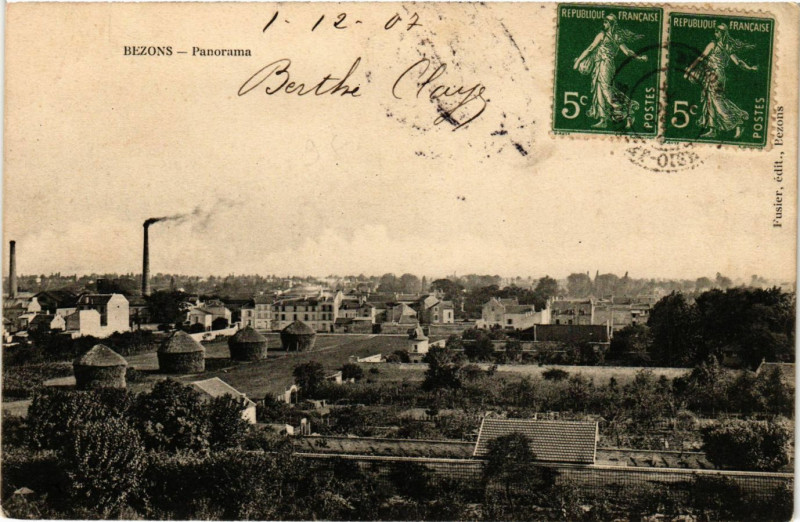 Carte postale ancienne Bezons - Panorama à Bezons