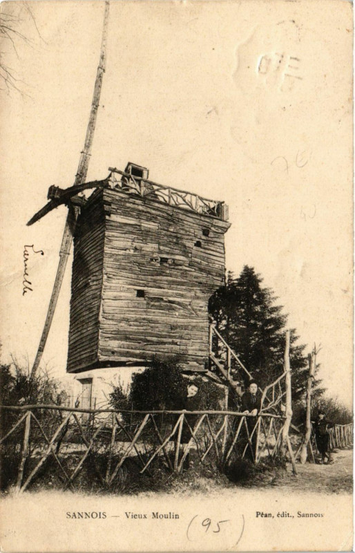 Carte postale ancienne Sannois - Vieux Moulin à Sannois