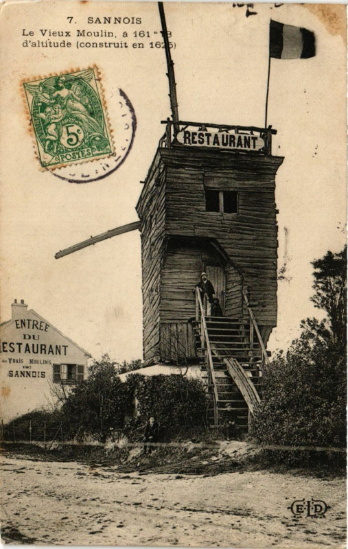 Carte postale ancienne Sannois - Le Vieux Moulin à Sannois