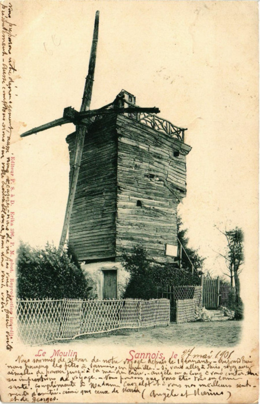 Carte postale ancienne Le Moulin de Sannois à Sannois