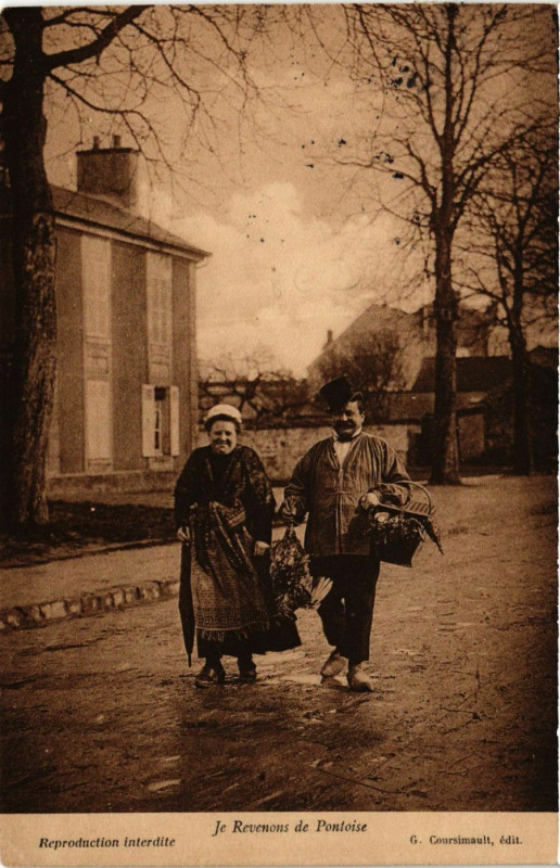 Carte postale ancienne Pontoise - Je Revenons de Pontoise à Pontoise
