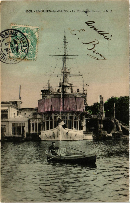 Carte postale ancienne Enghien-les-Bains - La Pointe du Casino à Enghien-les-Bains