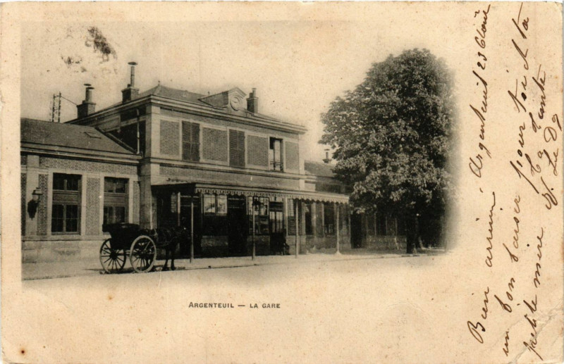 Carte postale ancienne Argenteuil - La Gare à Argenteuil