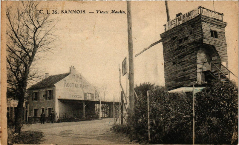 Carte postale ancienne Sannois - Vieux Moulin à Sannois