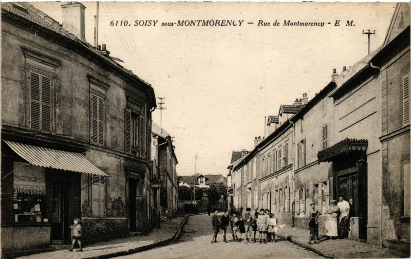 Carte postale ancienne Soisy sous-Montmorency - Rue de Montmorency à Soisy-sous-Montmorency