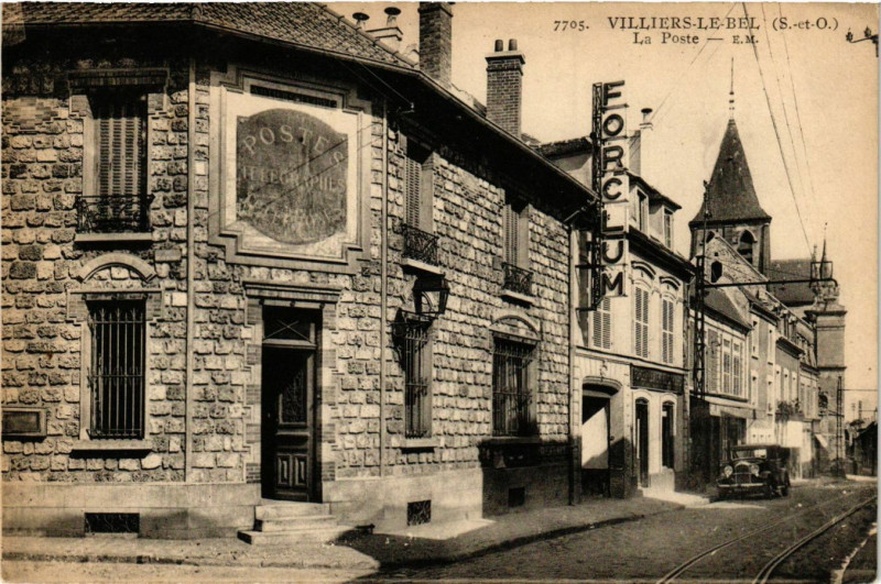 Carte postale ancienne Villiers-le-Bel(S.-et-O.) - La Poste à Villiers-le-Bel