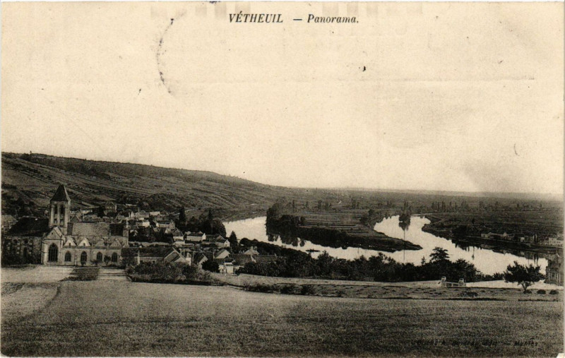 Carte postale ancienne Vétheuil - Panorama à Vétheuil