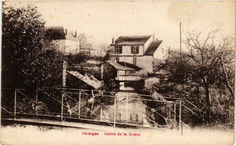 Carte postale ancienne Abisigas -Usine de la Grace à Us