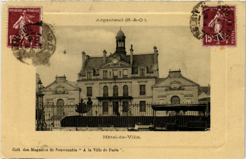 Carte postale ancienne Argenteuil (S.-&-O.) - Hotel-de-Ville à Argenteuil