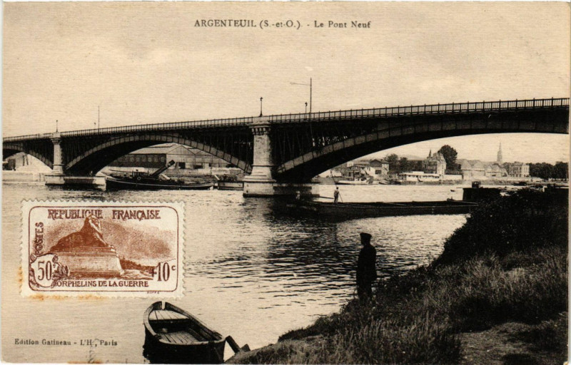 Carte postale ancienne Argenteuil (S.-et-O.) - LePont Neuf à Argenteuil