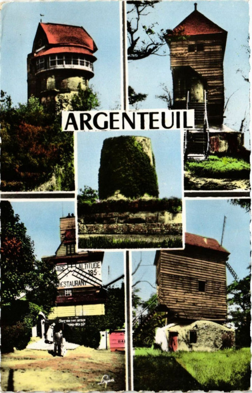 Carte postale ancienne Argenteuil (S.-et-O.) et ses vieux Moulins ... à Argenteuil