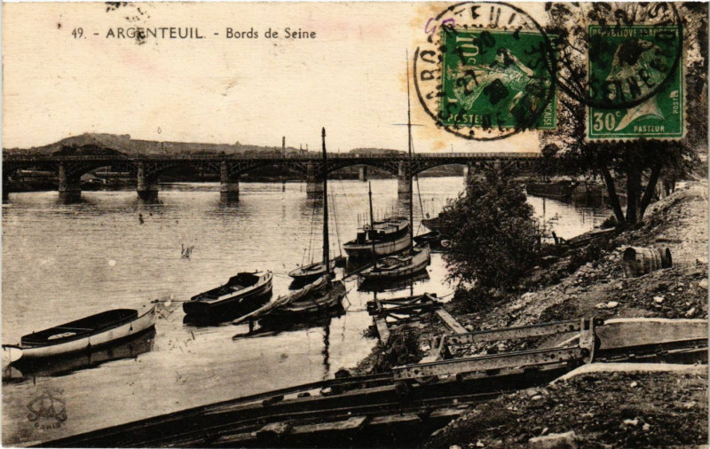 Carte postale ancienne Argenteuil - Bords de Seine à Argenteuil