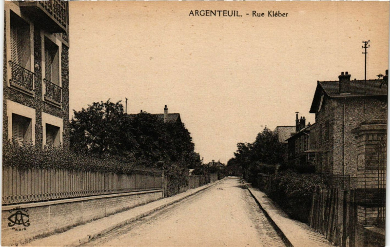 Carte postale ancienne Argenteuil - Rue Kléber à Argenteuil