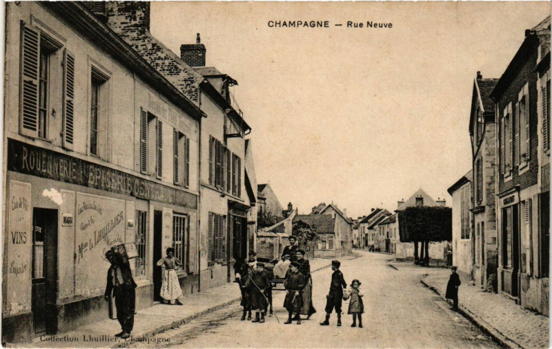 Carte postale ancienne Champagne - Rue Neuve