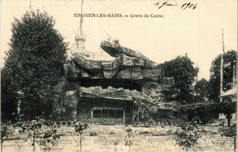 Carte postale ancienne Enghien-les-Bains - Grotte du Casino à Enghien-les-Bains