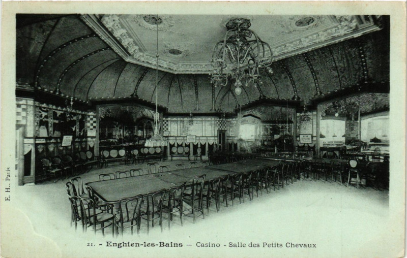 Carte postale ancienne Enghien-les-Bains -Casino -Salle des Petits Chevaux à Enghien-les-Bains