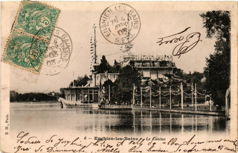 Carte postale ancienne Enghien-les-Bains -Le  Casino à Enghien-les-Bains