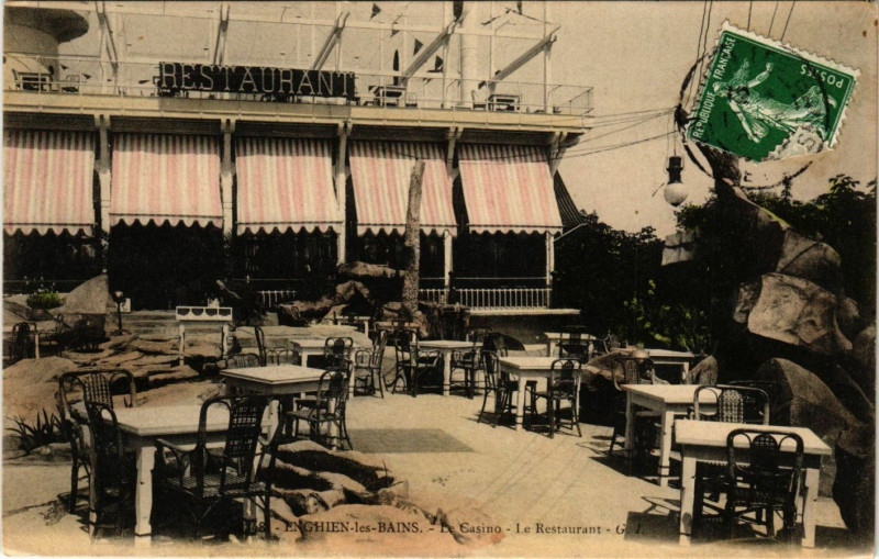Carte postale ancienne Enghien-les-Bains -Le Casino- le Restaurant -Grill à Enghien-les-Bains