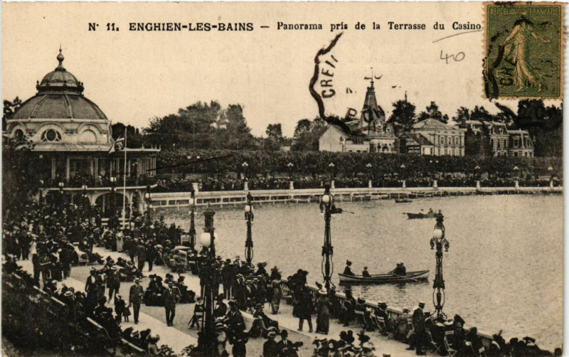 Carte postale ancienne Enghien-les-Bains -Panorama pris de la Terrasse du Casino à Enghien-les-Bains