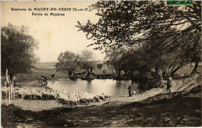 Carte postale ancienne Environs de Magny-en-Vexin(S.-et-O.) - Ferme de Méziéres à Magny-en-Vexin