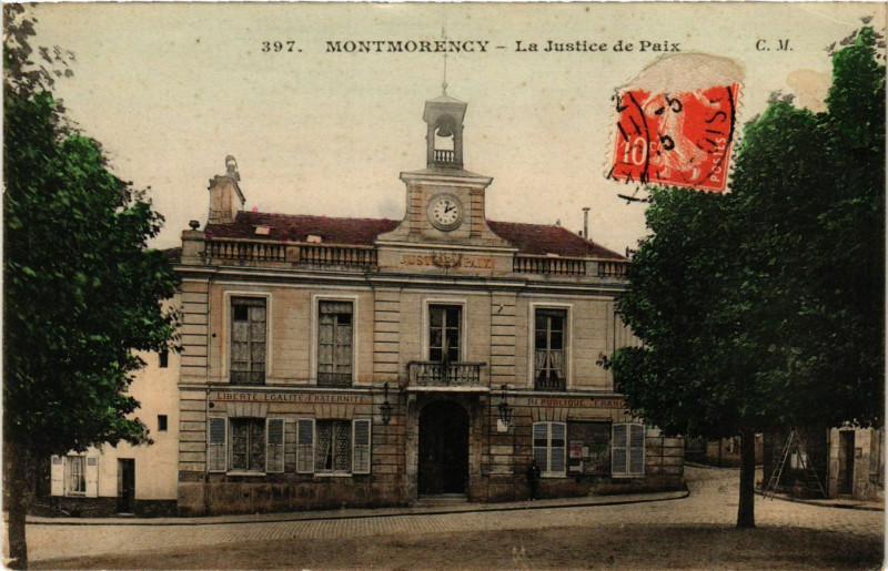 Carte postale ancienne Montmorency - La Justice de Paix à Montmorency